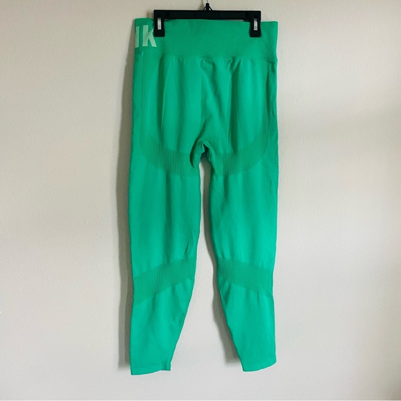 Women’s PINK Active Kelly Green Seamless Leggings Size Large - Picture 4 of 7